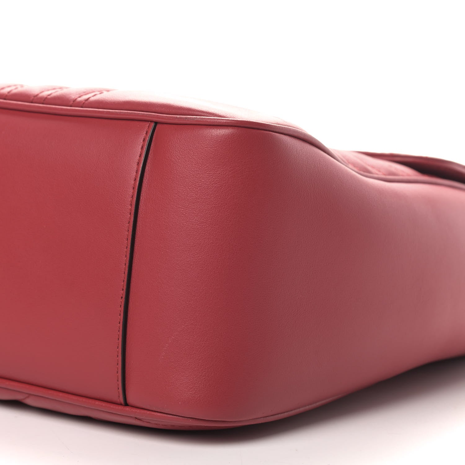Gucci Calfskin Matelasse Large GG Marmont Shoulder Bag Hibiscus Red 6 of 9