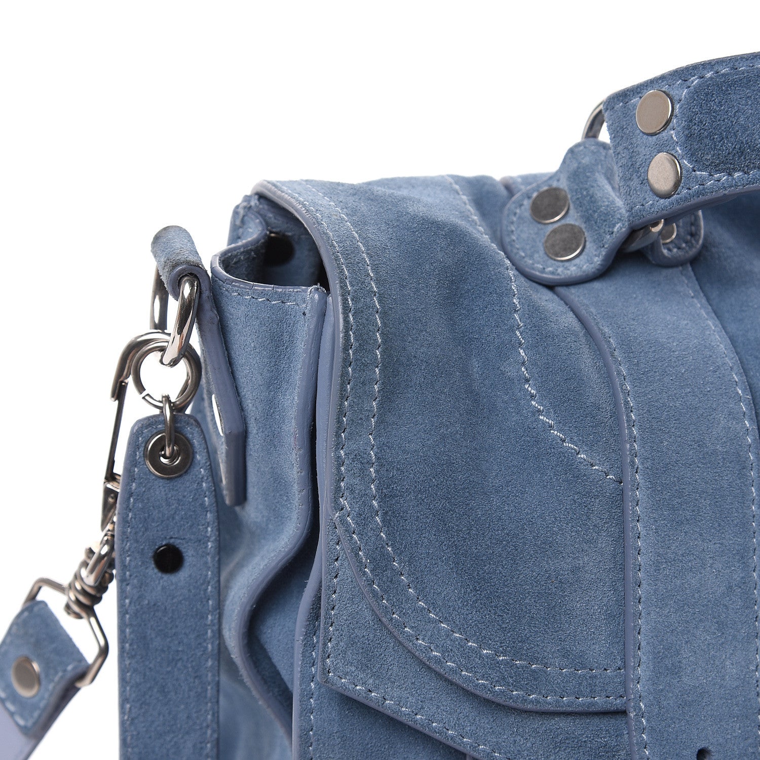 Proenza Schouler Suede Medium PS1 Satchel Polar Blue 14 of 18