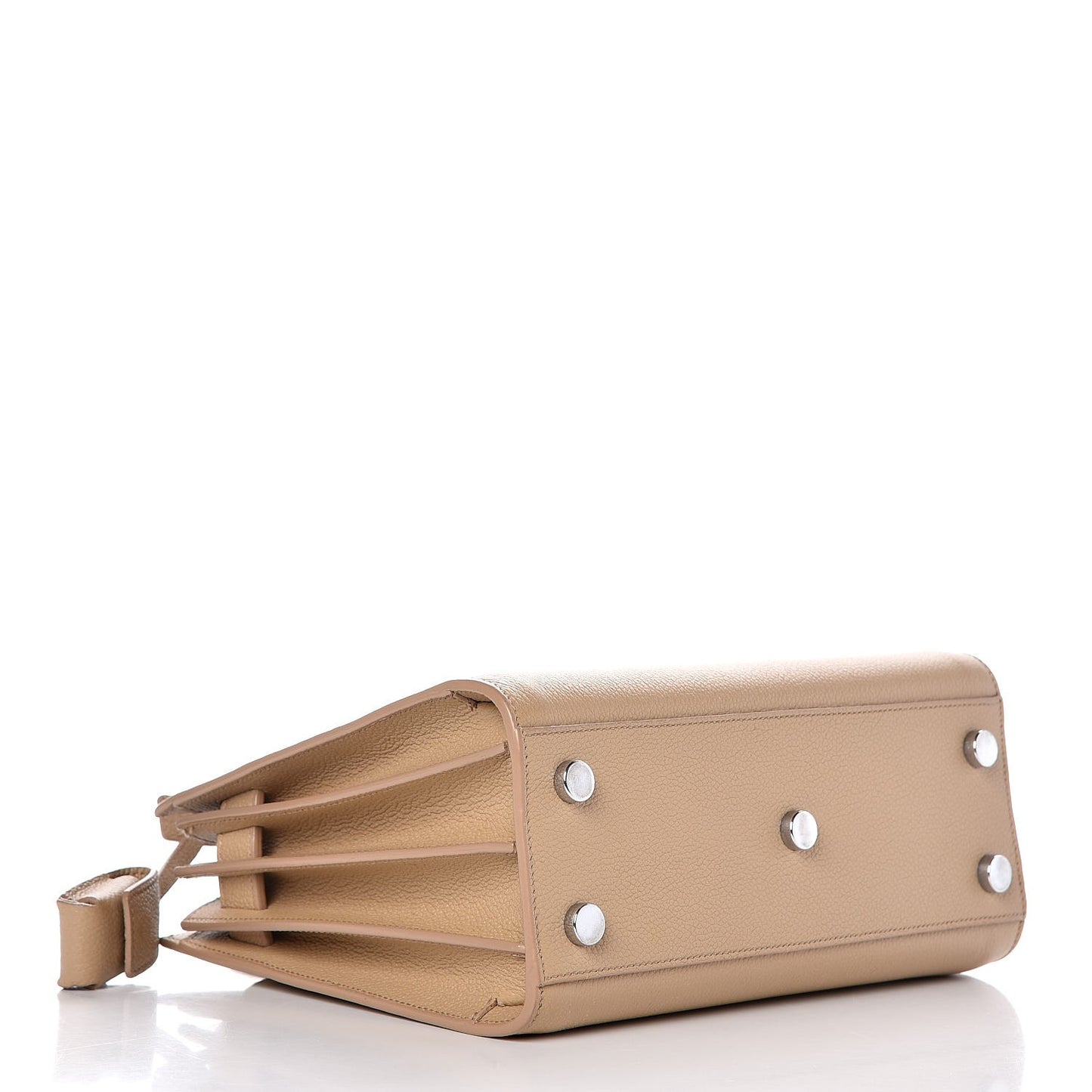 Grained Calfskin Nano Sac De Jour Dark Beige