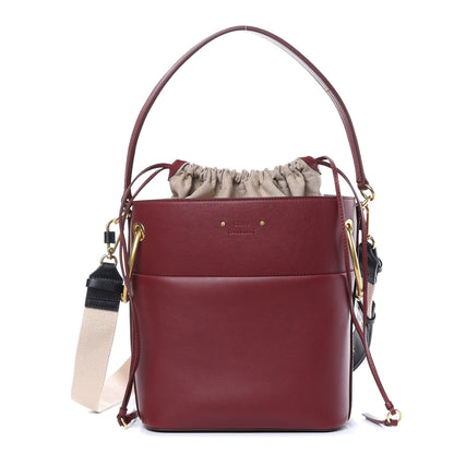 Chloe Smooth Calfskin Medium Roy Bucket Bag Plum Purple 1 of 11