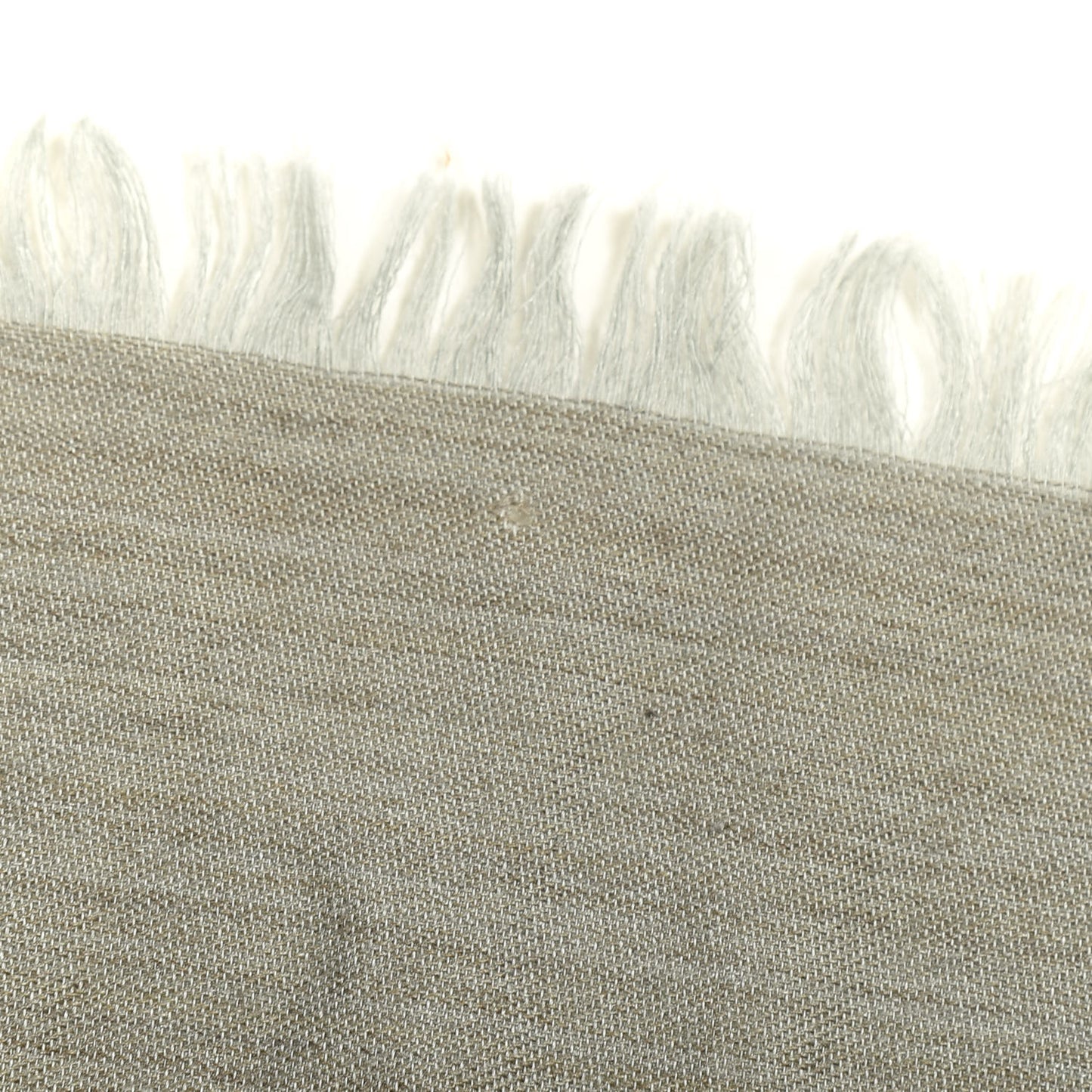 Wool Silk GG Monogram GGNatplus Fringe Stole Grey