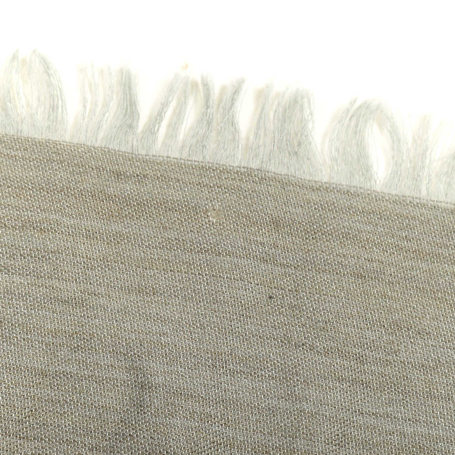 Gucci Wool Silk GG Monogram GGNatplus Fringe Stole Grey 5 of 5