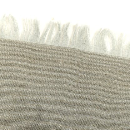 Gucci Wool Silk GG Monogram GGNatplus Fringe Stole Grey 5 of 5