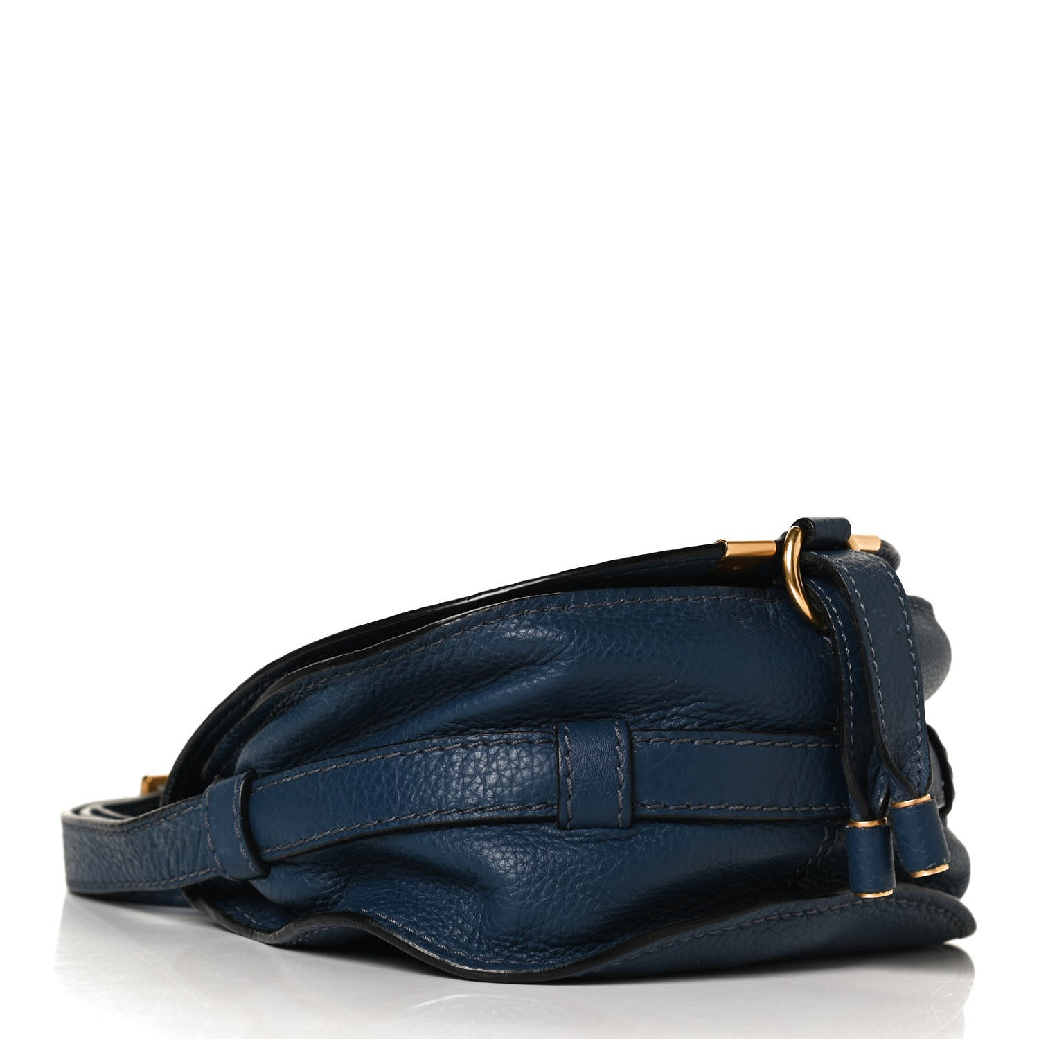 Chloe Calfskin Mini Marcie Round Crossbody Bag Royal Navy 4 of 11