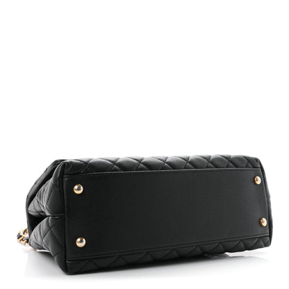 Chanel Caviar Quilted Small Coco Handle Flap Black 4 of 12