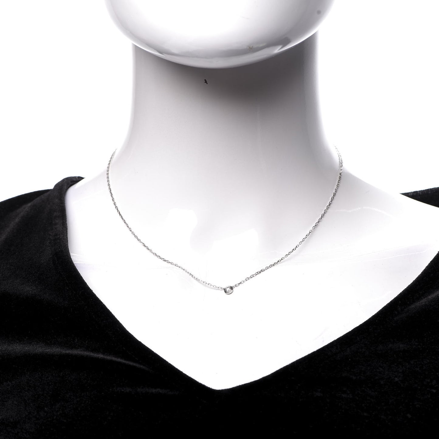 18K White Gold Diamond SM D'Amour Pendant Necklace