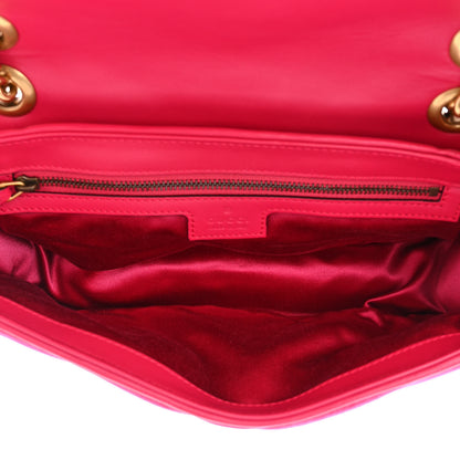 Gucci Velvet Matelasse Double G Studs Small Torchon GG Marmont Shoulder Bag Raspberry Rose 5 of 10