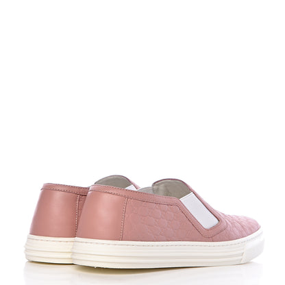 Gucci Soft Microguccissima Womens Slip On Sneakers 37 Soft Pink White 4 of 13