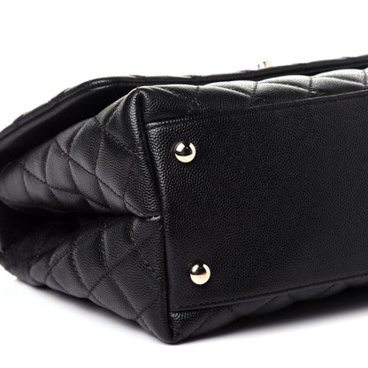 Chanel Caviar Quilted Small Coco Handle Flap Black 7 of 11