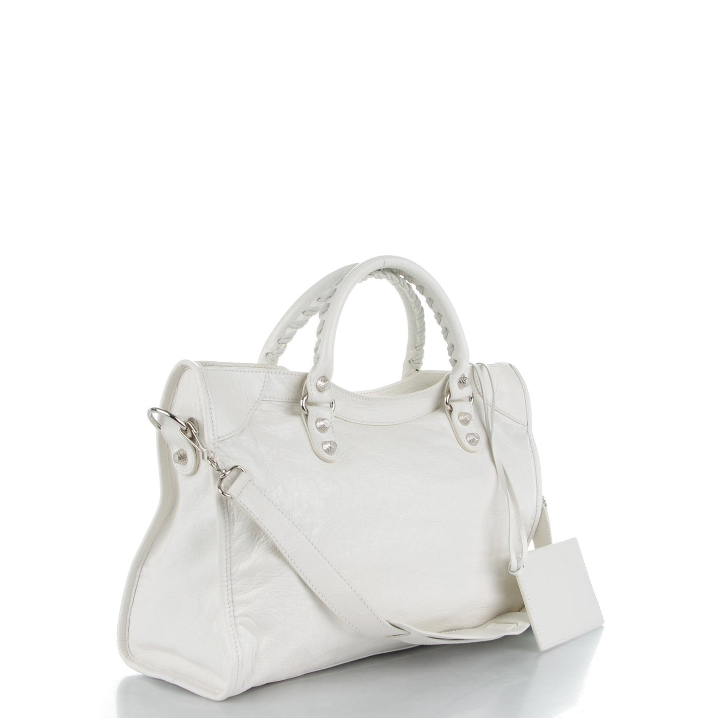 Agneau Giant 12 Silver Hardware City Creme Ivory