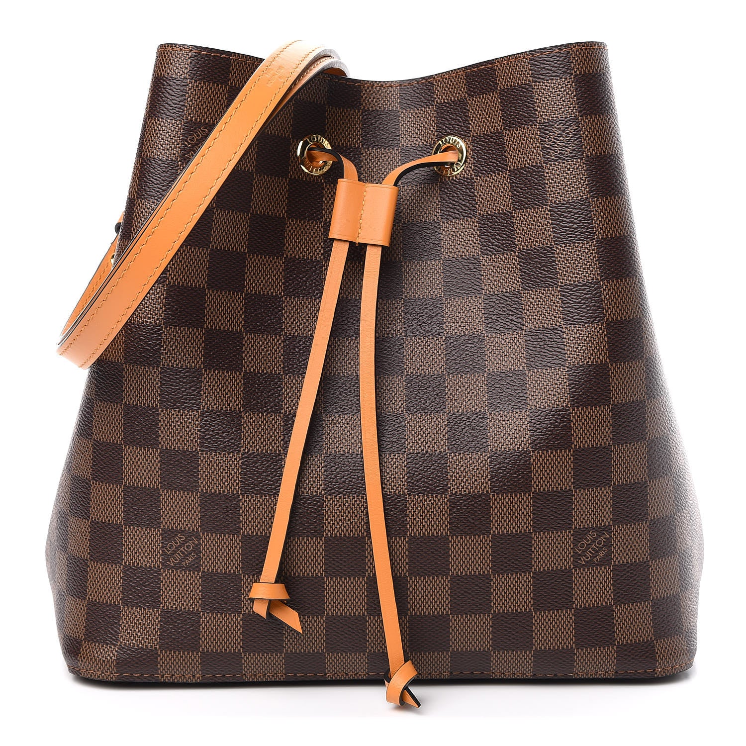 Louis Vuitton Damier Ebene Neonoe MM Safran 1 of 9