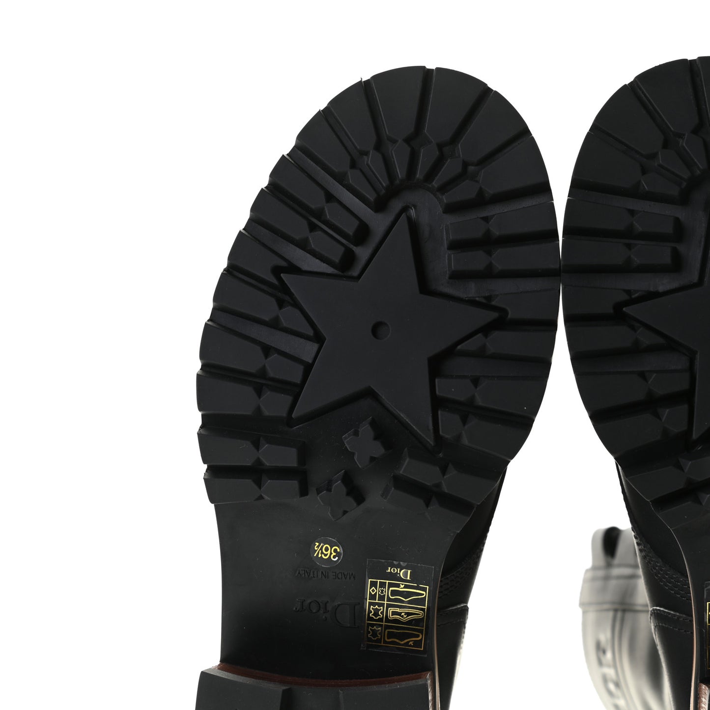 Calfskin Dior Quest 35mm Hiking Boots 36.5 Black