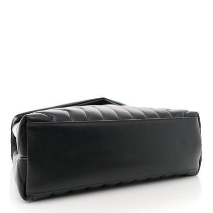 Saint Laurent Calfskin Y Quilted Monogram Medium Loulou Chain Satchel Black 4 of 10