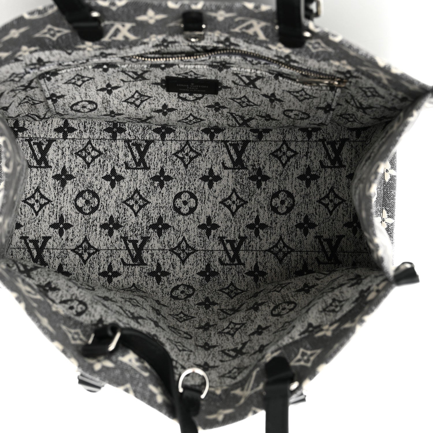 Louis Vuitton Monogram Jacquard Denim Onthego MM Black 4 of 9