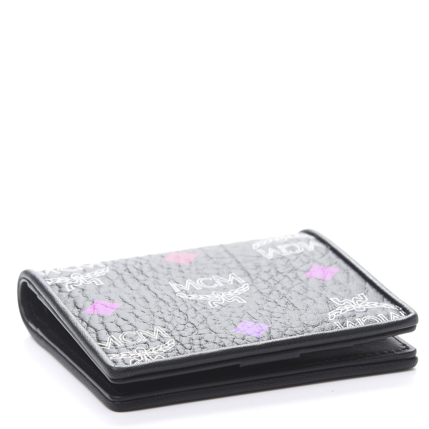 MCM Skyoptic Visetos ID Wallet Spectrum Diamond Black 4 of 8