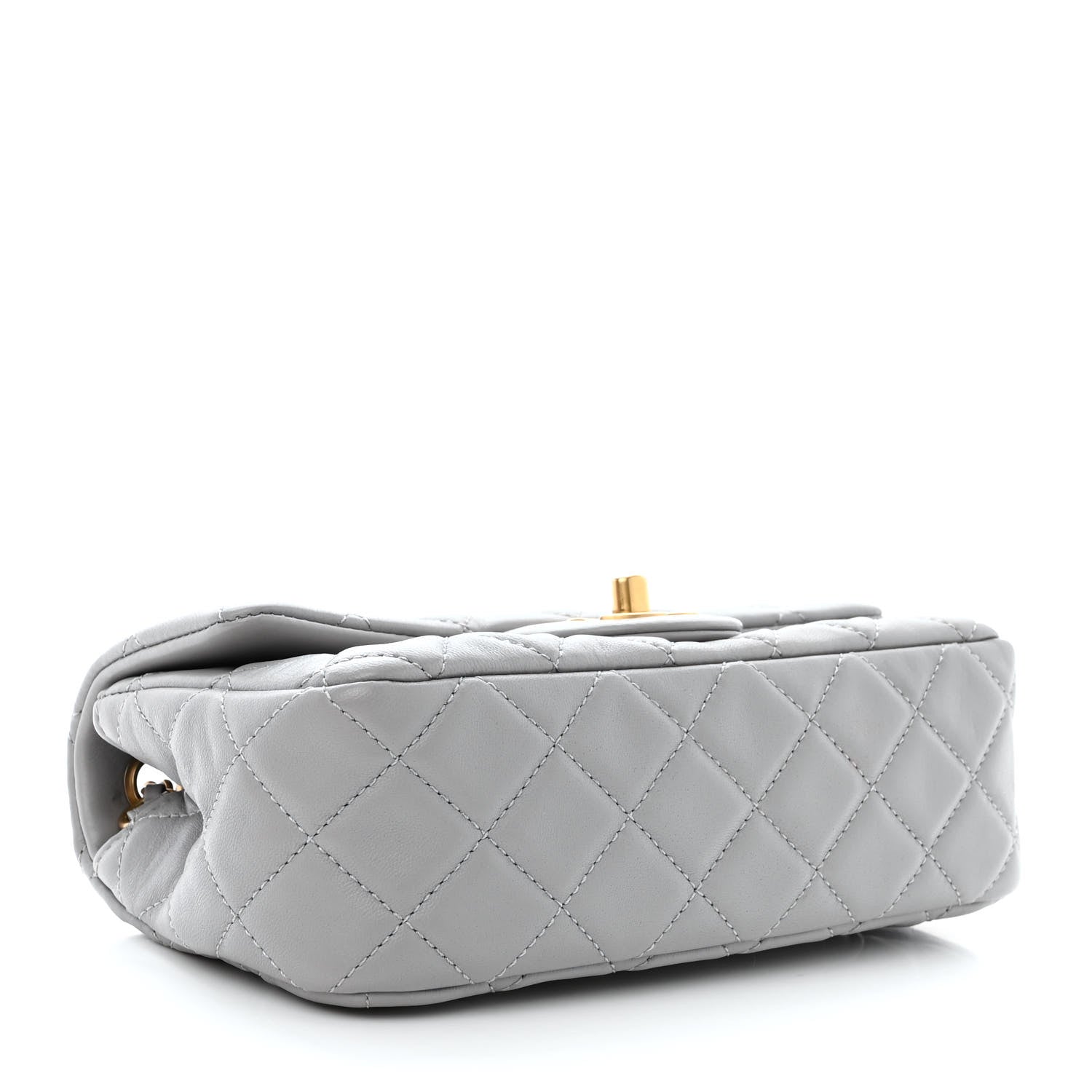 Chanel Lambskin Quilted Mini Rectangular Pearl Crush Flap Grey 4 of 11