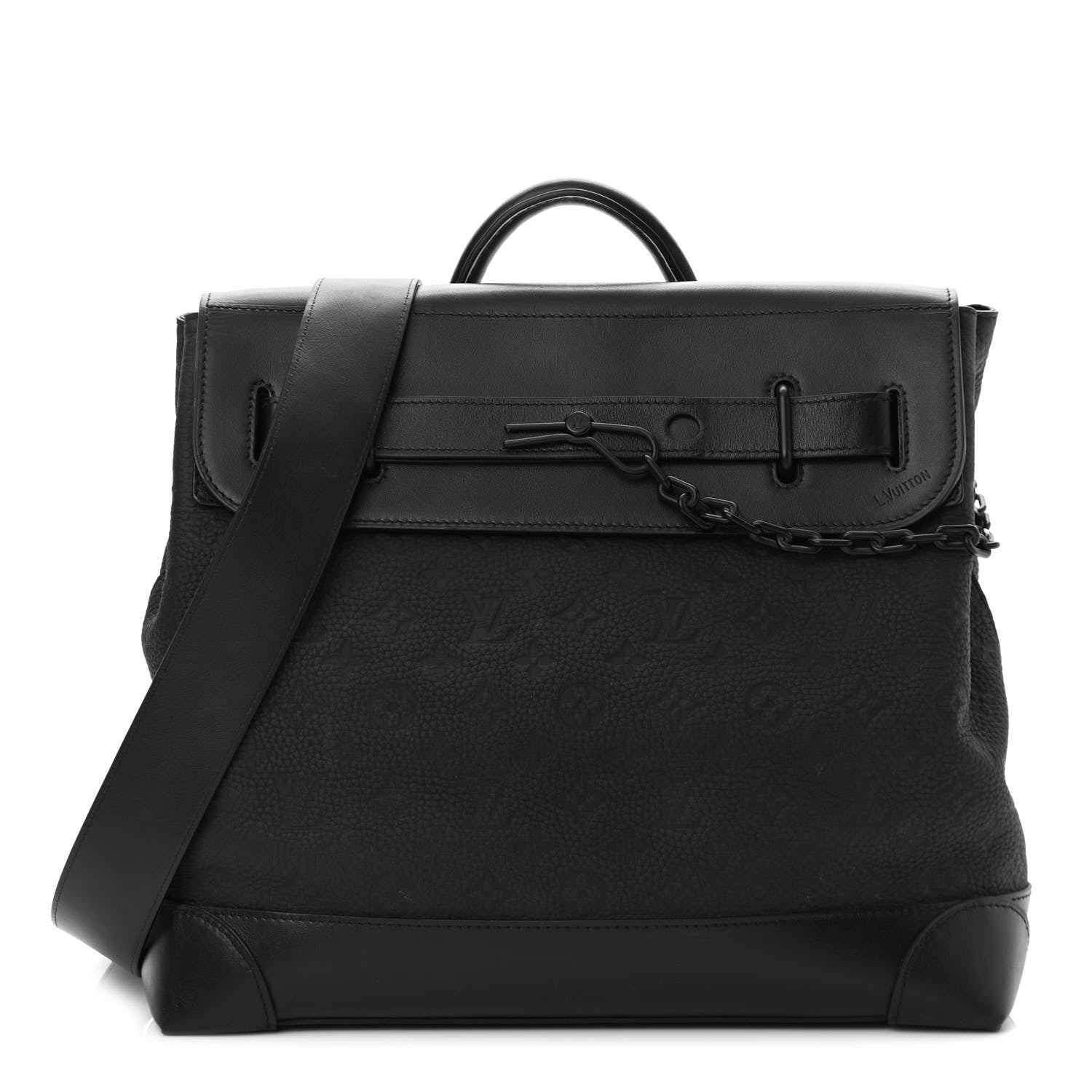 Louis Vuitton Taurillon Monogram Steamer PM Black 1 of 9