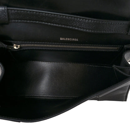 Balenciaga Grained Calfskin Small Hourglass Sling Shoulder Bag Black 5 of 10