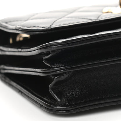 Chanel Lambskin Quilted Mini Trendy CC Wallet On Chain WOC Black 8 of 9