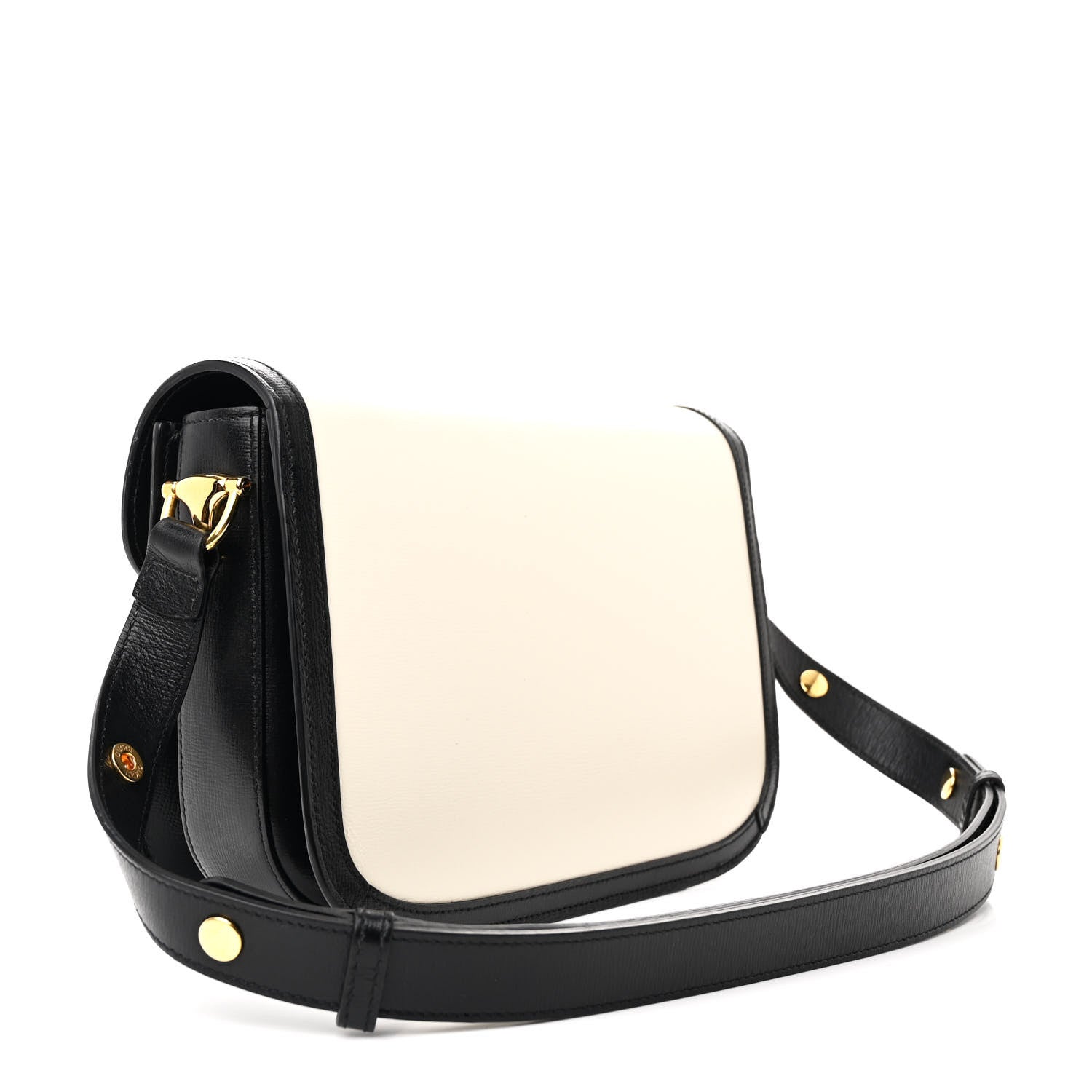 Gucci Azalea Calfskin Tri-Color Horsebit 1955 Shoulder Bag Mystic White Sun Oil Black 3 of 11