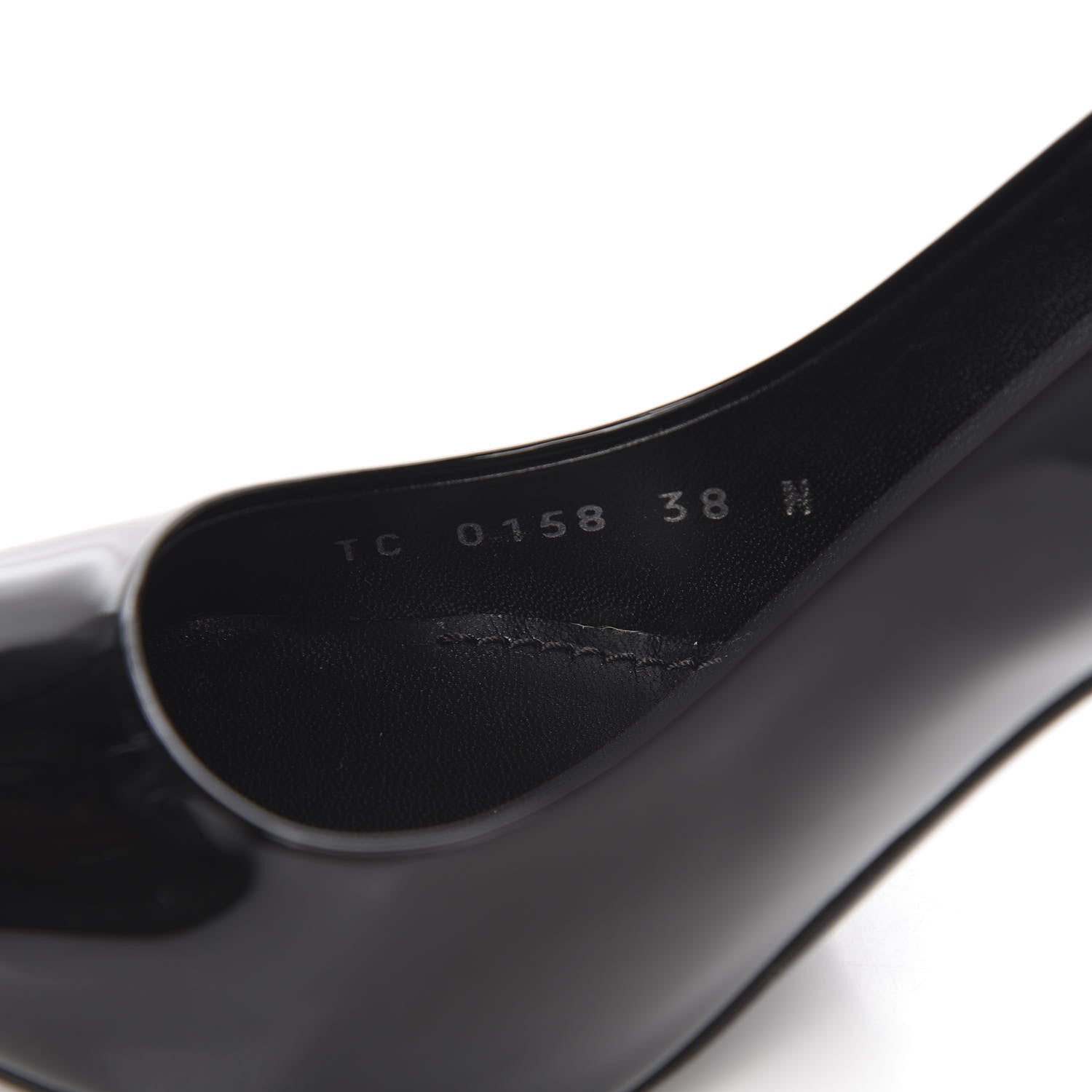 Louis Vuitton Patent Monogram Call Back Pumps 38 Black 9 of 9
