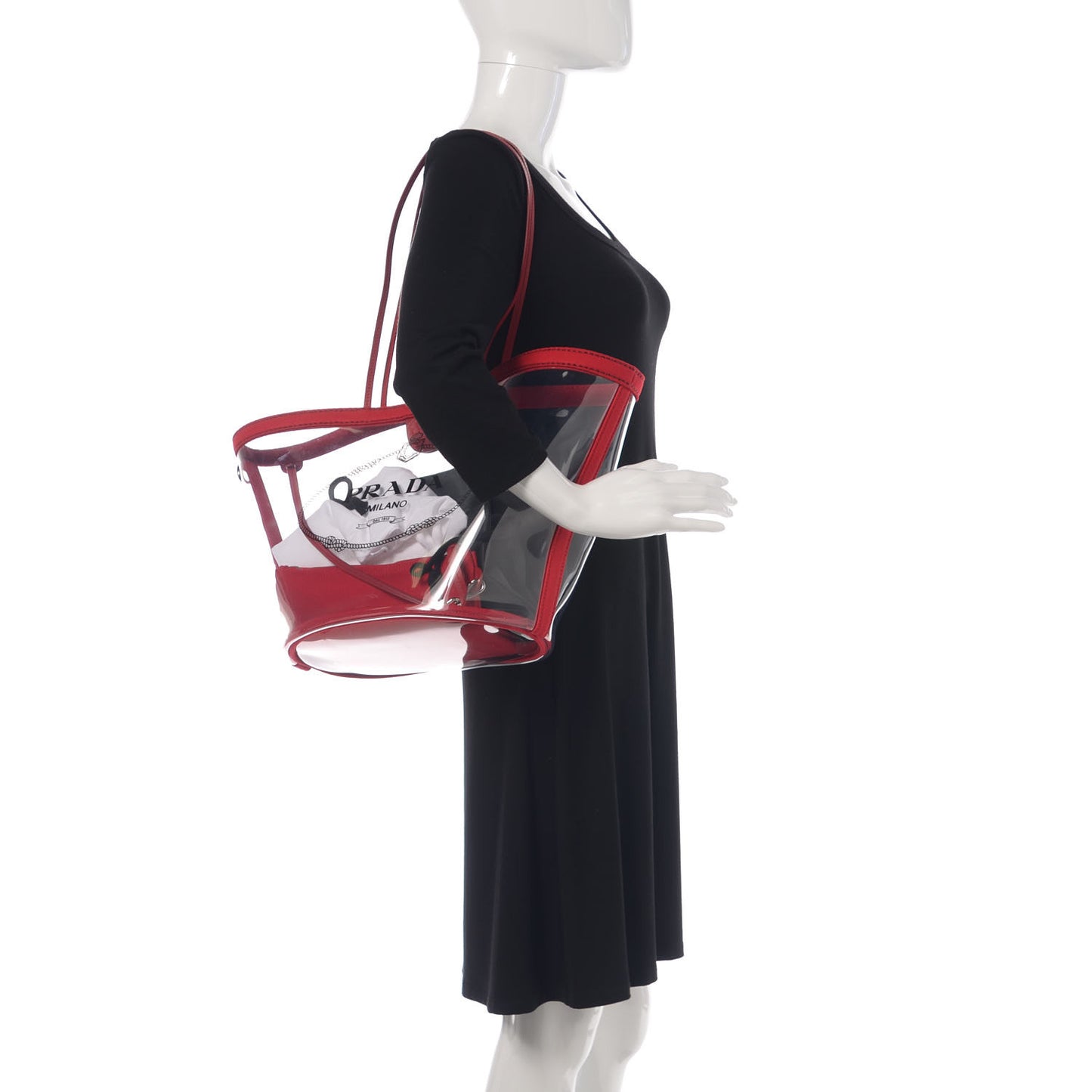 Plexiglass Canapa Shopper Tote Red