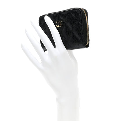 Chanel Caviar Quilted Zip Coin Purse Black 2 of 10