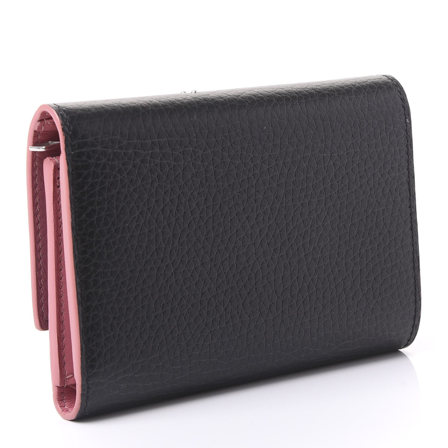 Louis Vuitton Taurillon Capucines Compact Flower Wallet Black 2 of 10
