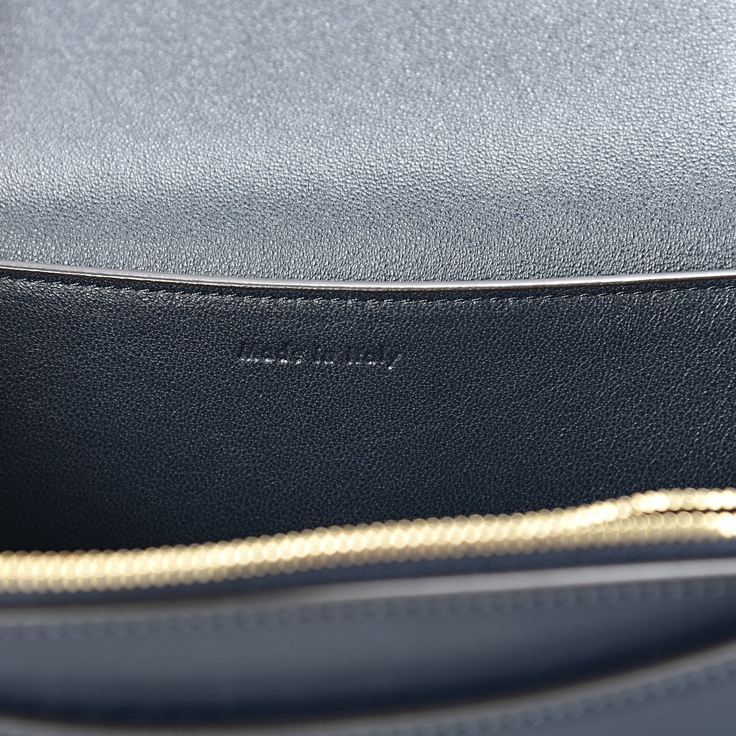 Celine Shiny Smooth Calfskin Medium Frame Shoulder Bag Black Navy 7 of 14