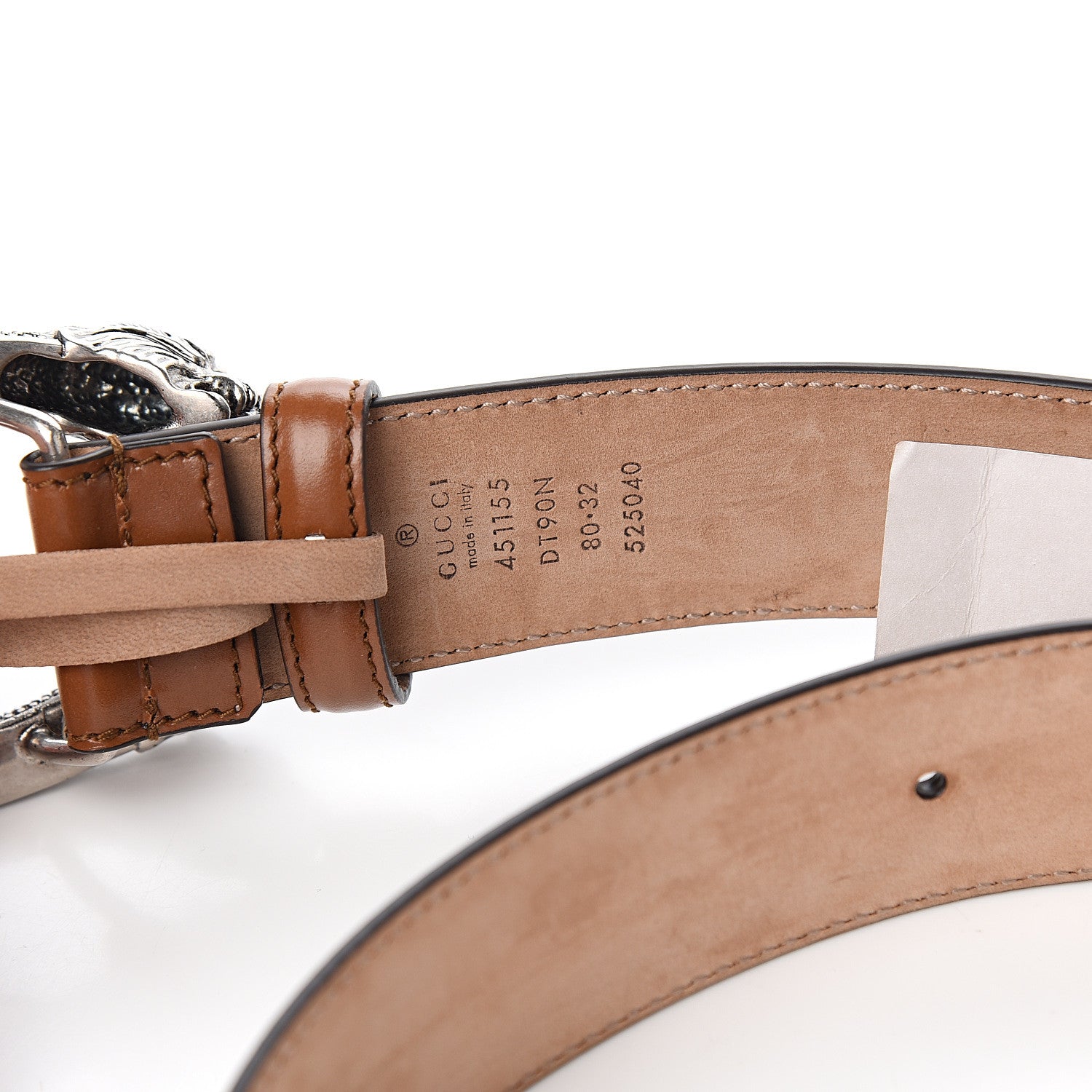 Gucci Lisse Calfskin Dionysus 35mm Belt 80 32 Cuir 5 of 5
