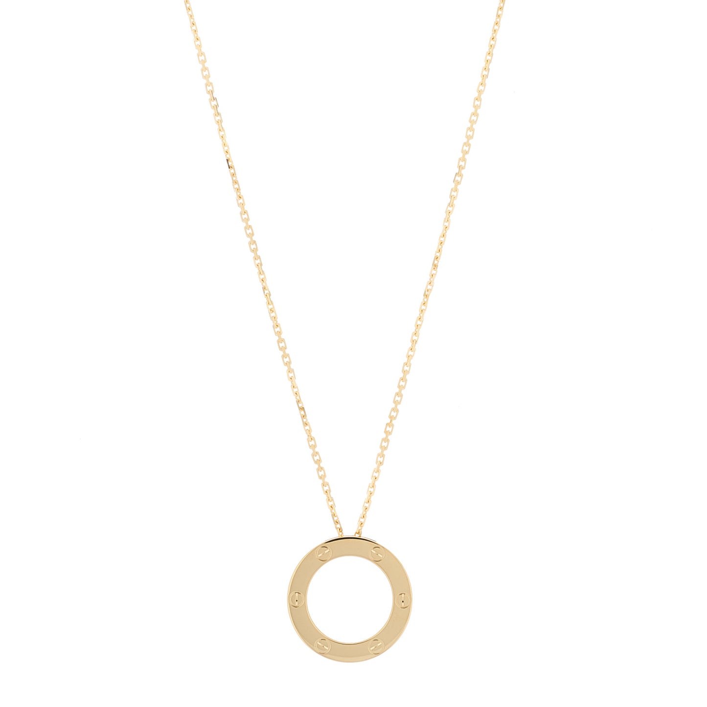 18K Yellow Gold LOVE Pendant Necklace