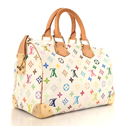 Louis Vuitton Monogram Multicolor Speedy 30 White 3 of 11