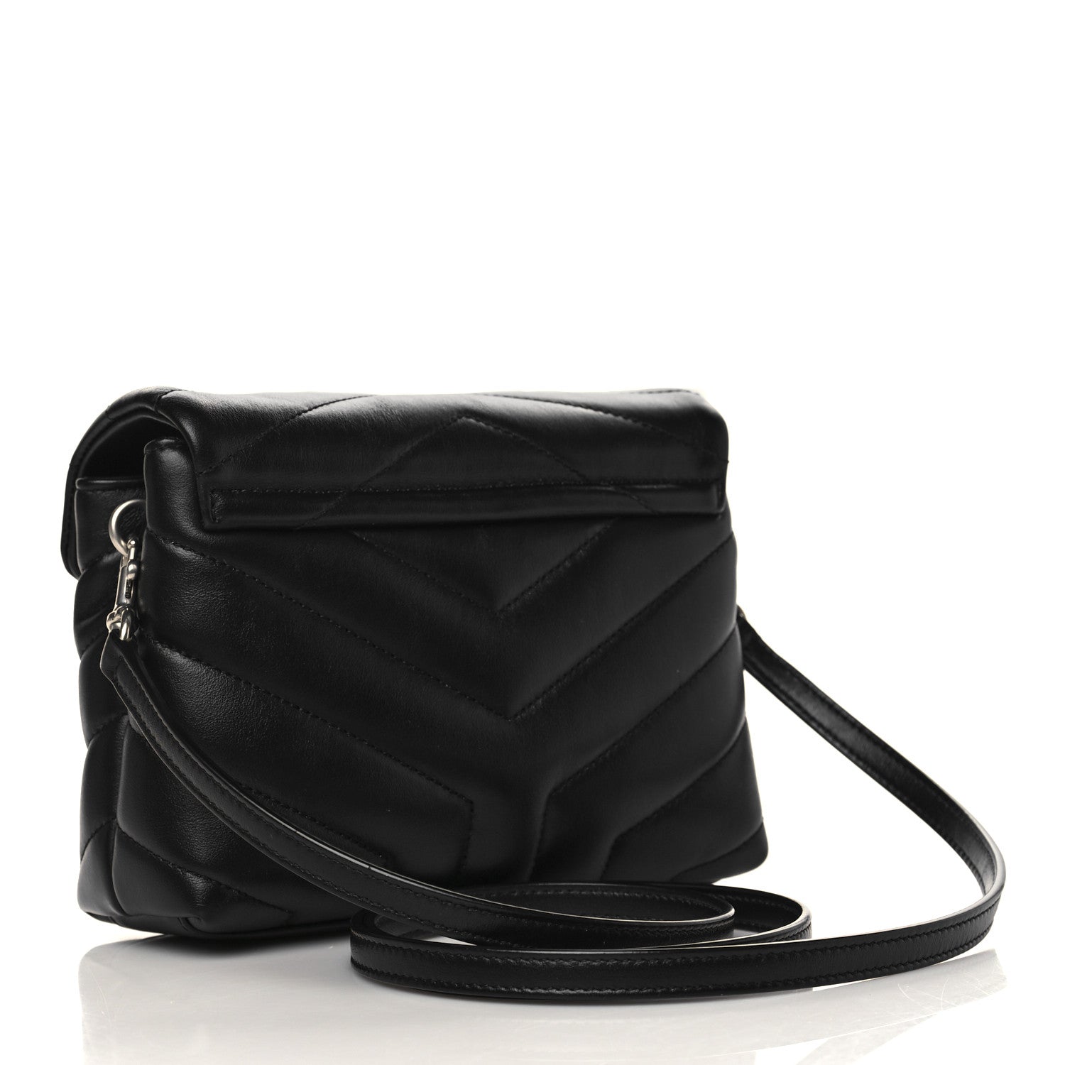 Saint Laurent Calfskin Y Quilted Monogram Toy Loulou Crossbody Bag Black 3 of 6