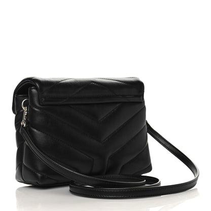 Saint Laurent Calfskin Y Quilted Monogram Toy Loulou Crossbody Bag Black 3 of 6