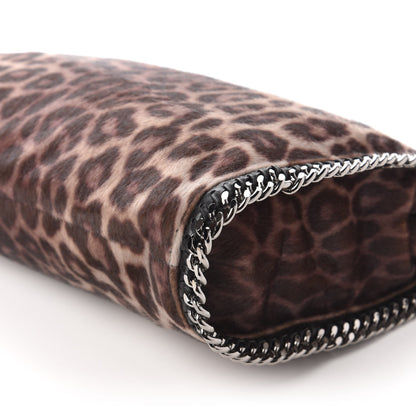 Stella McCartney Faux Calf Hair Leopard Print Small Falabella Tote Brown 7 of 10