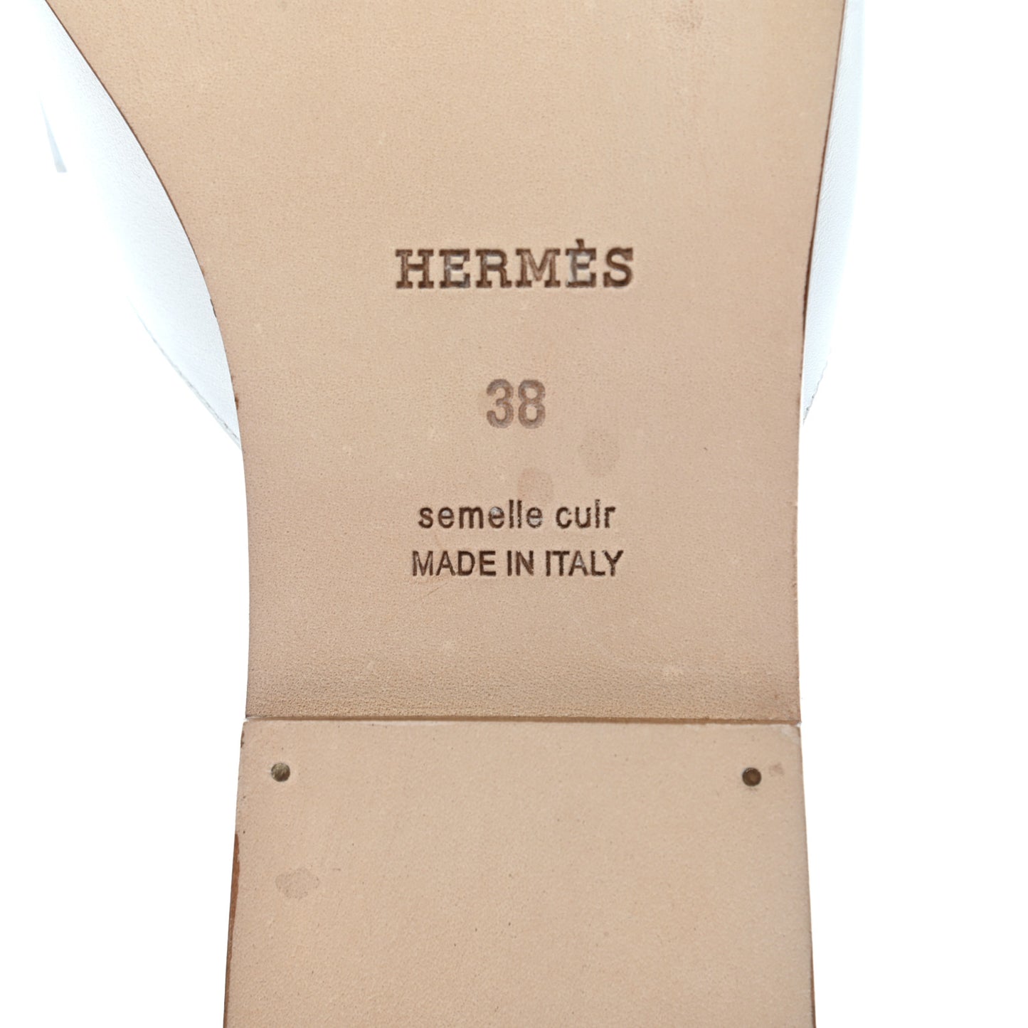 Calfskin Auteuil Sandals 38 White