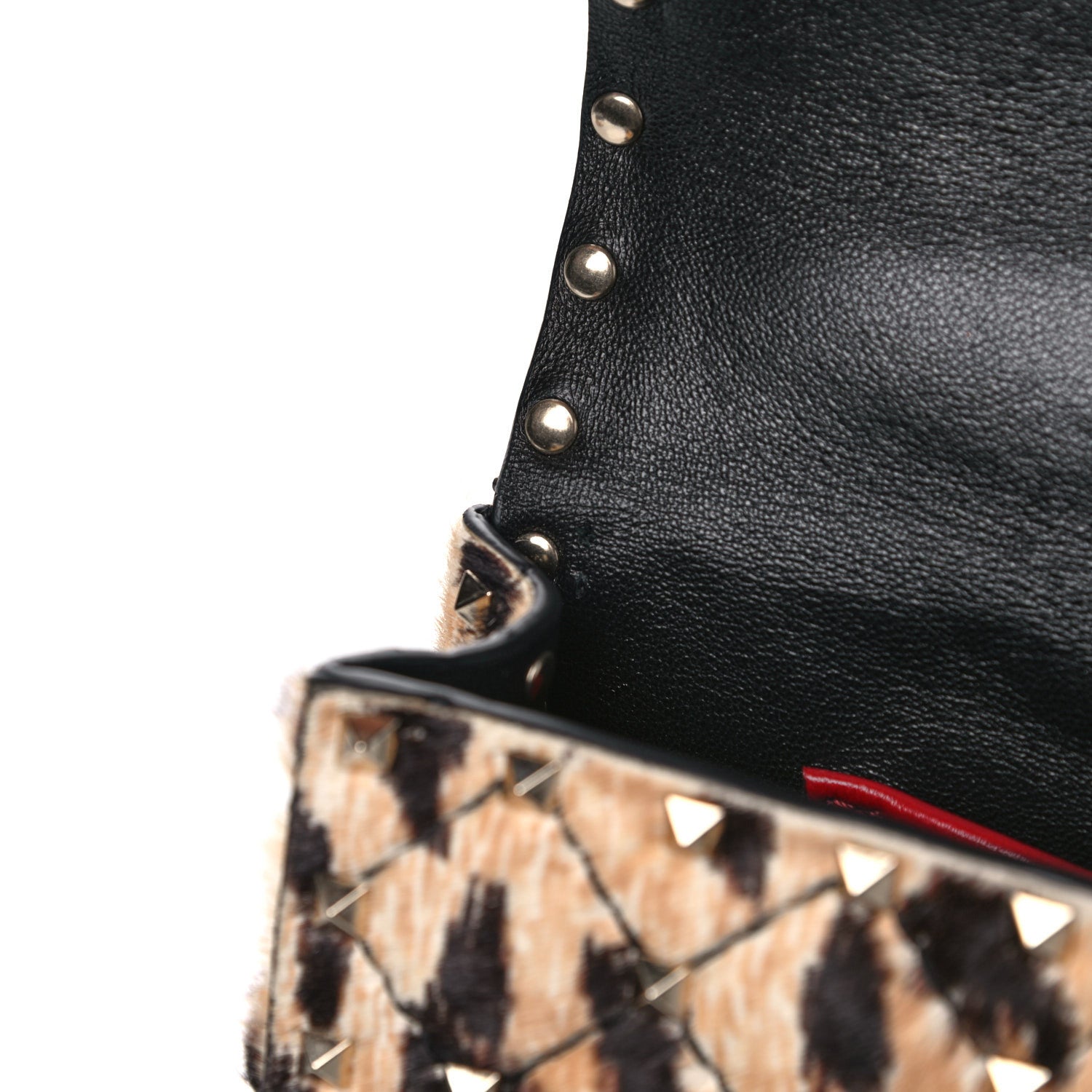 Valentino Garavani Calf Hair Leopard Print Small Rockstud Spike Shoulder Bag 14 of 17