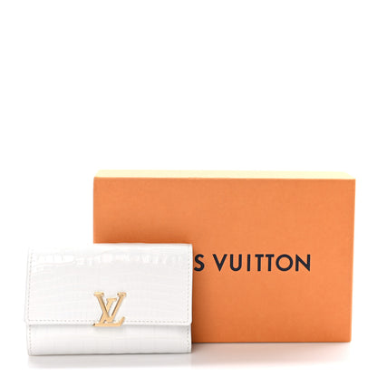 Louis Vuitton Crocodile Capucines Compact Wallet White 9 of 9