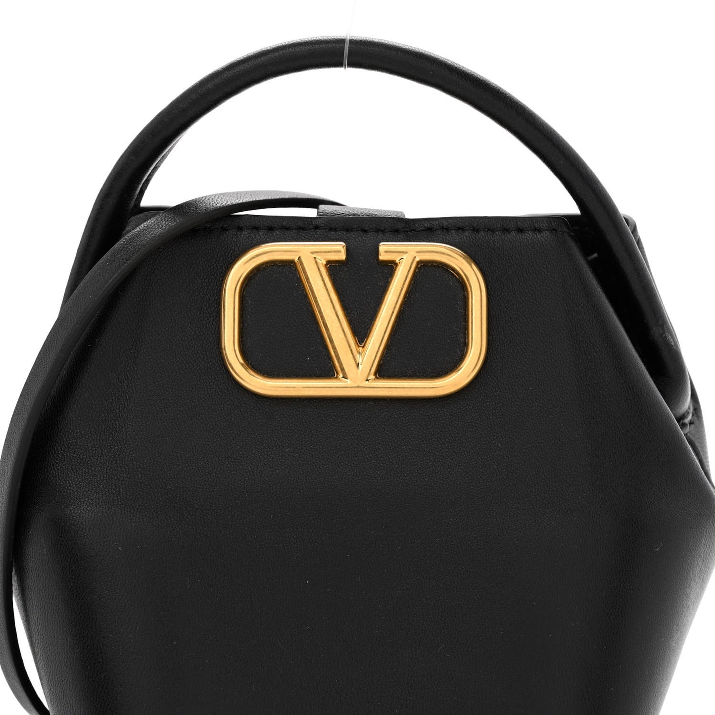 Nappa Mini Vlogo Bucket Bag Black