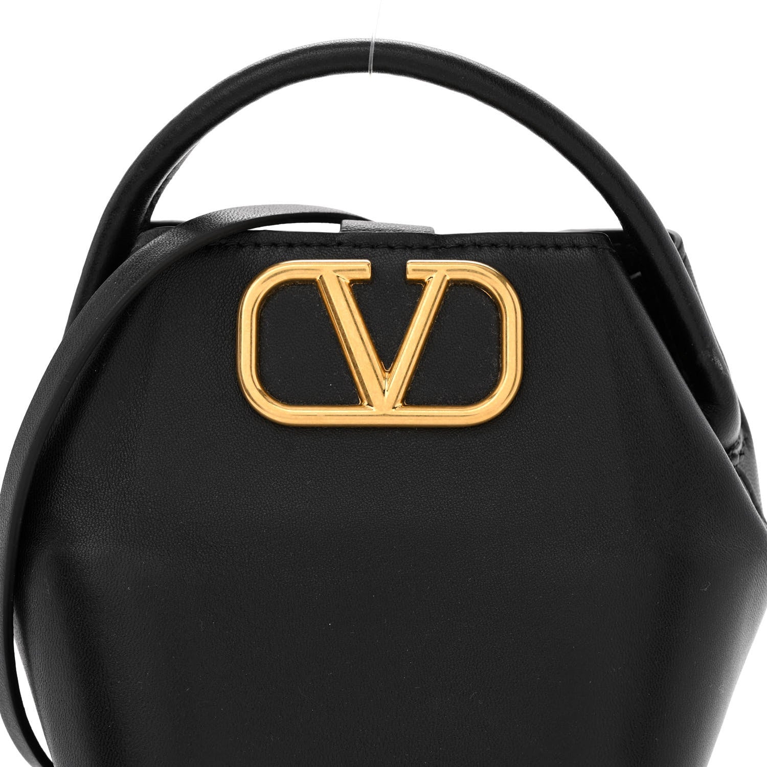 Valentino Garavani Nappa Mini Vlogo Bucket Bag Black 7 of 9