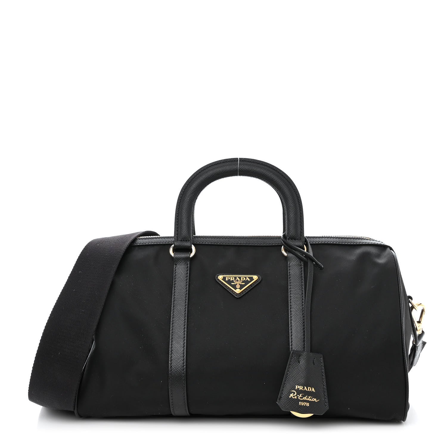 Prada Re-Nylon Saffiano Medium Re-Edition 1978 Top Handle Bag Black 1 of 10