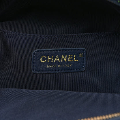 Chanel Tweed Front Pocket Backpack Navy 6 of 10