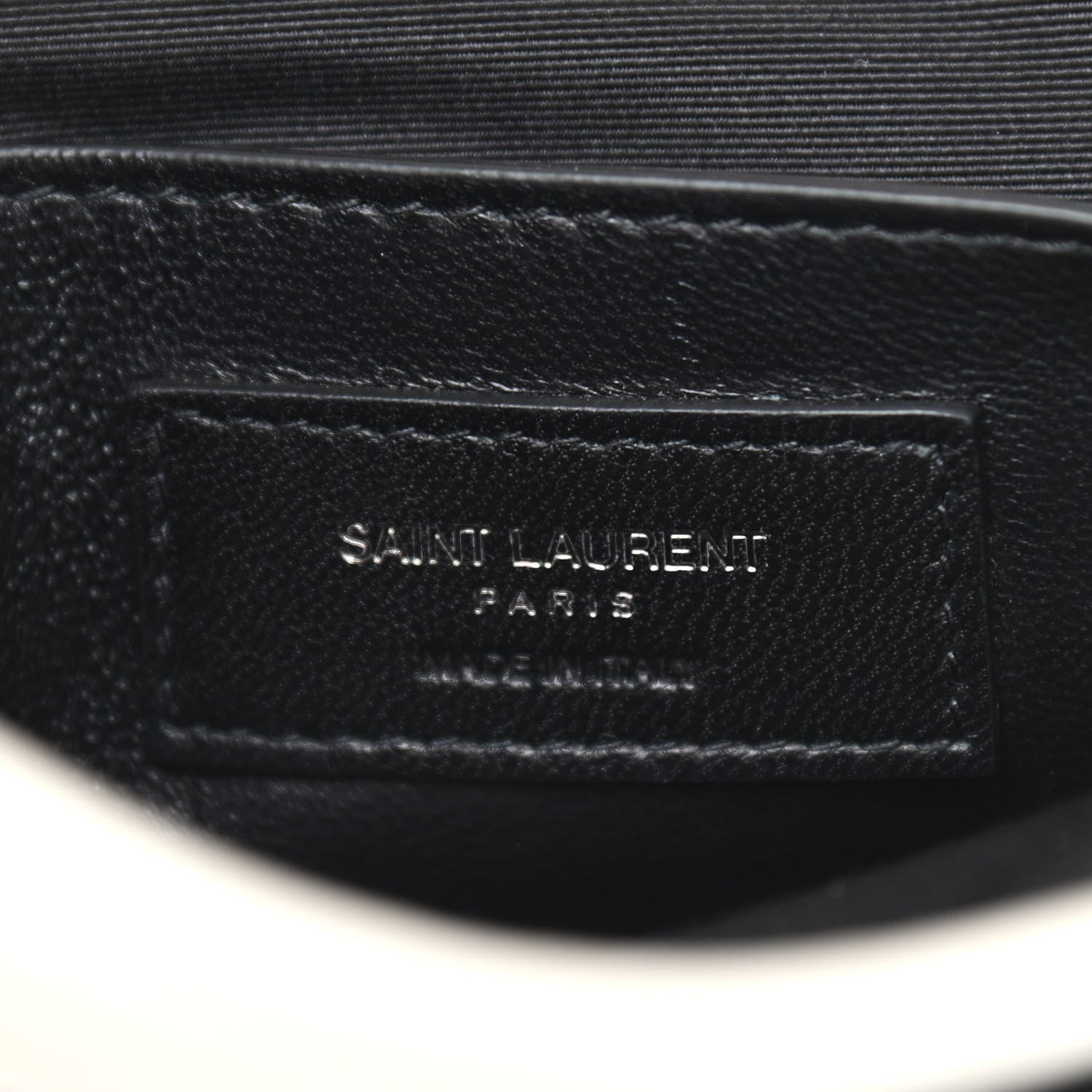 Saint Laurent Crinkled Calfskin Matelasse Monogram Baby Niki Chain Satchel Blanc Vintage 6 of 9