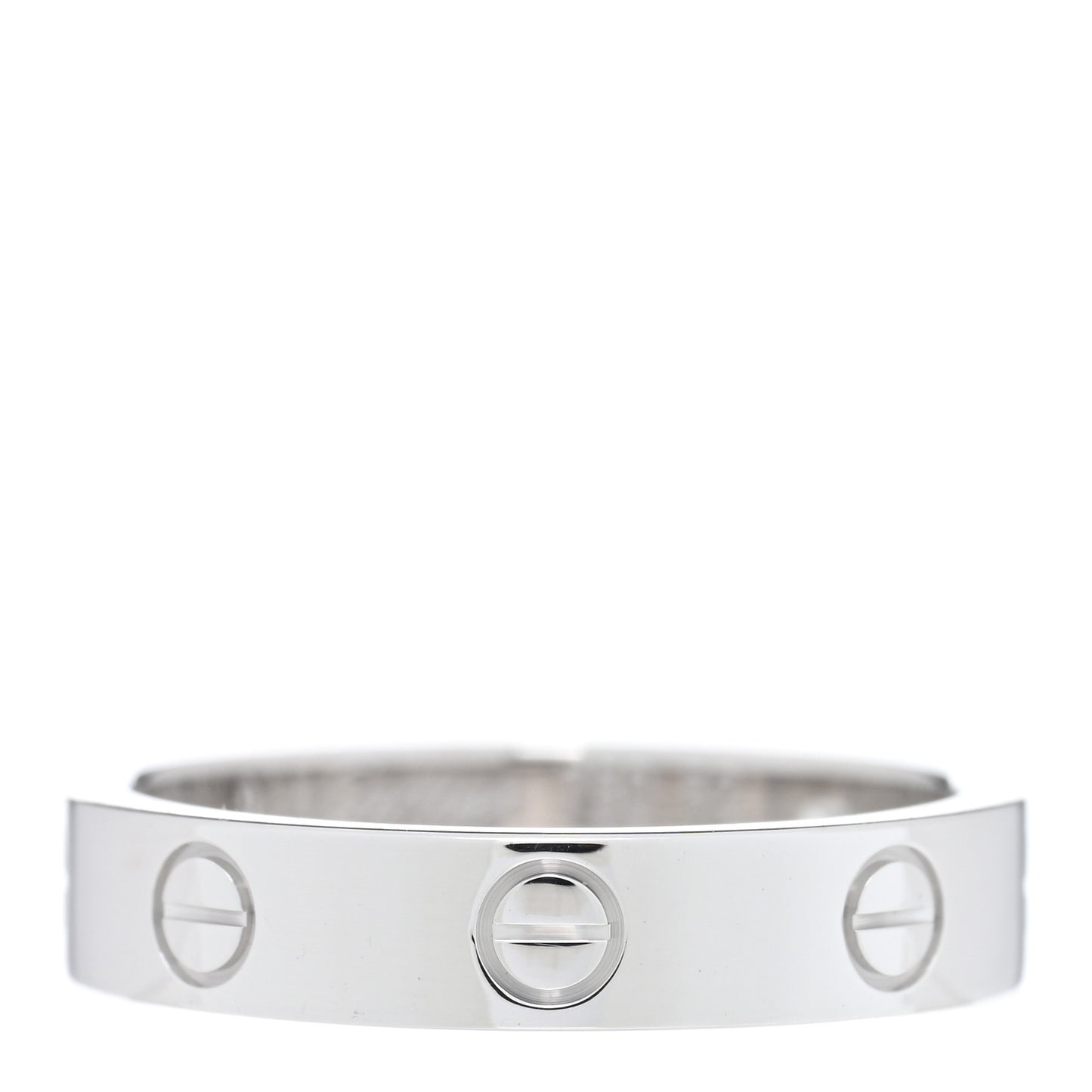 18K White Gold Diamond 4mm LOVE Wedding Band Ring 52 6