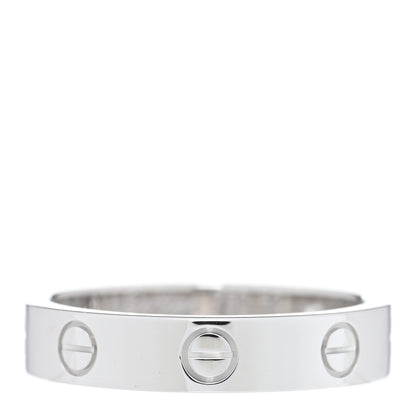 Cartier 18K White Gold Diamond 4mm LOVE Wedding Band Ring 52 6 3 of 4