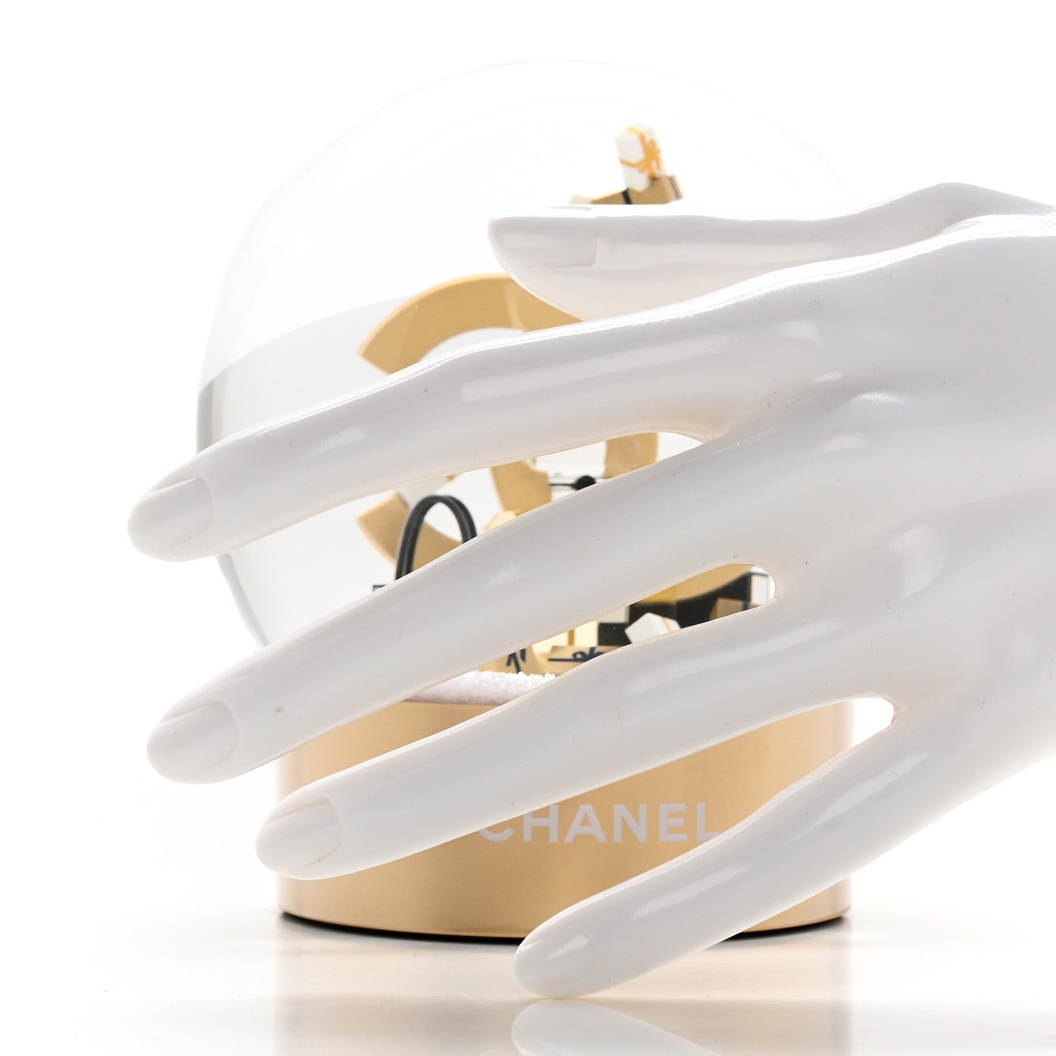 Chanel Glass CC Shopping Bag Snow Globe Gold 2 of 10