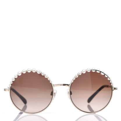 Chanel Pearl Round Sunglasses 4234-H Light Brown 2 of 8