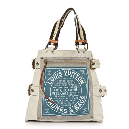 Louis Vuitton Toile Globe Shopper Cabas MM Blue 1 of 8