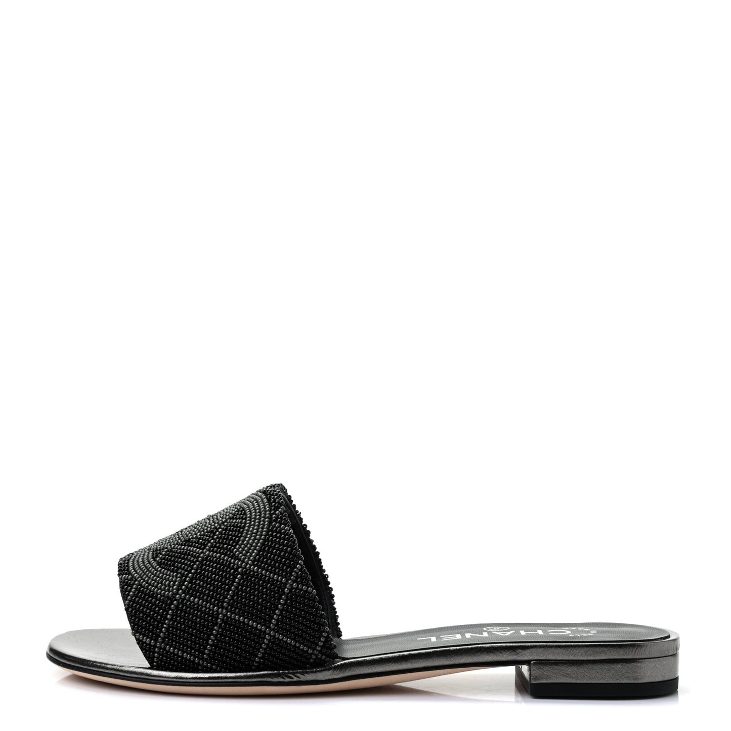 Pearl Embroidery CC Mules 36.5 Black