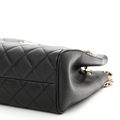 Chanel Caviar Quilted In Out Flap Shopping Tote Black 11 of 12